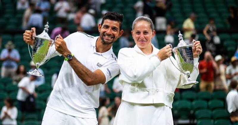 Jelena Ostapenko và Marcelo Arevalo lội ngược dòng sau khi thua set đầu để đăng quang nội dung đôi nam nữ.